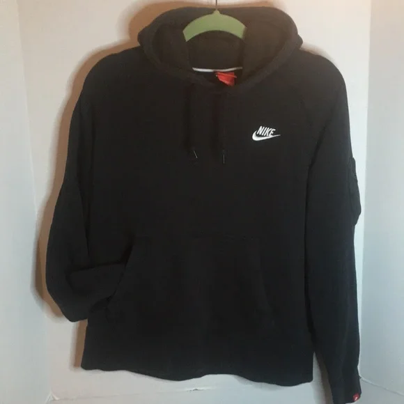 NIKE RED TAG VINTAGE HOODIE SIZE L ZIP POCKET ON SLEEVE - Picture 1 of 6